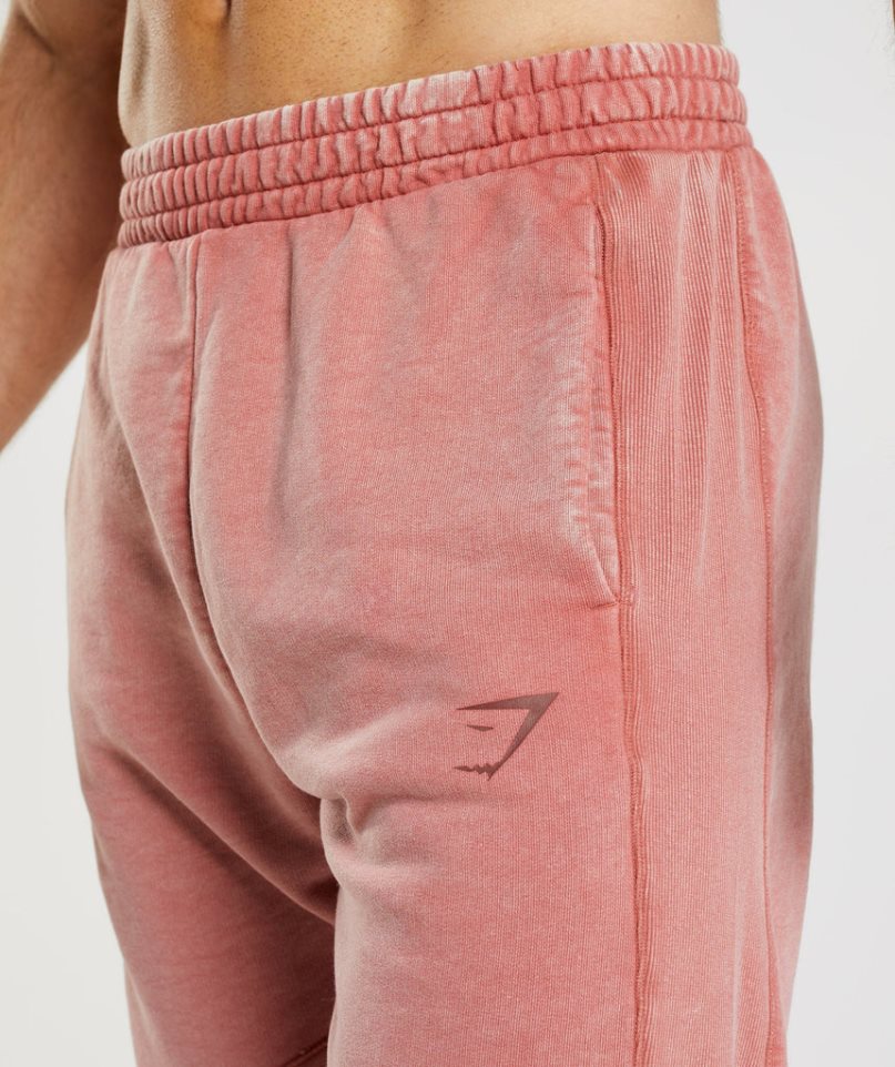 Men's Gymshark Power Washed Jogger Pink | CA 6A0ND7